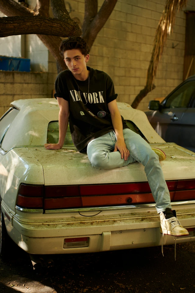 Timothée Chalamet photographed by Austin Hargrave for Time, 