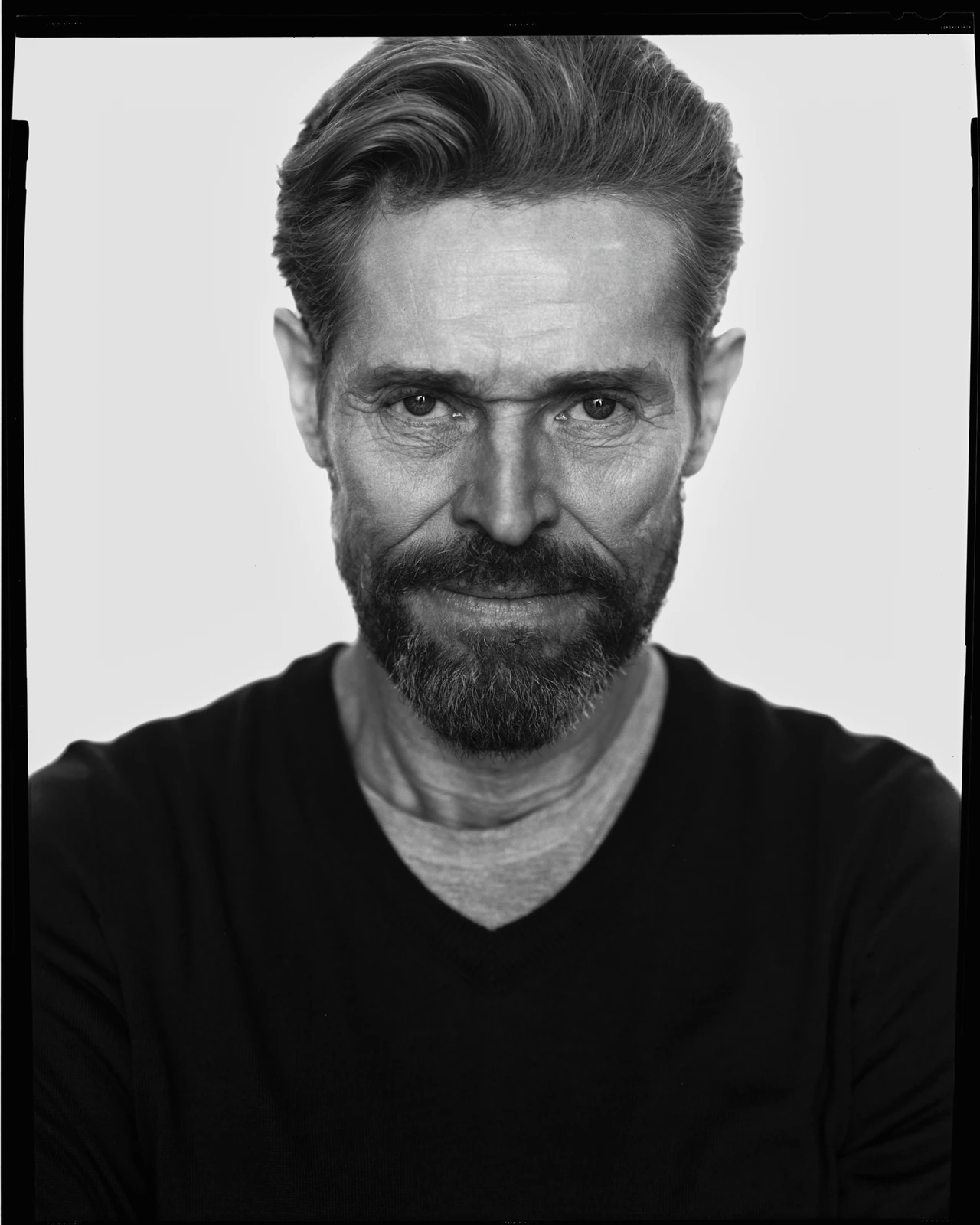 Willem Dafoe photographed by Austin Hargrave on 8x10 large format camera