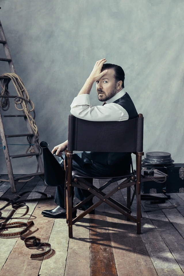 Ricky Gervais photographed by Austin Hargrave