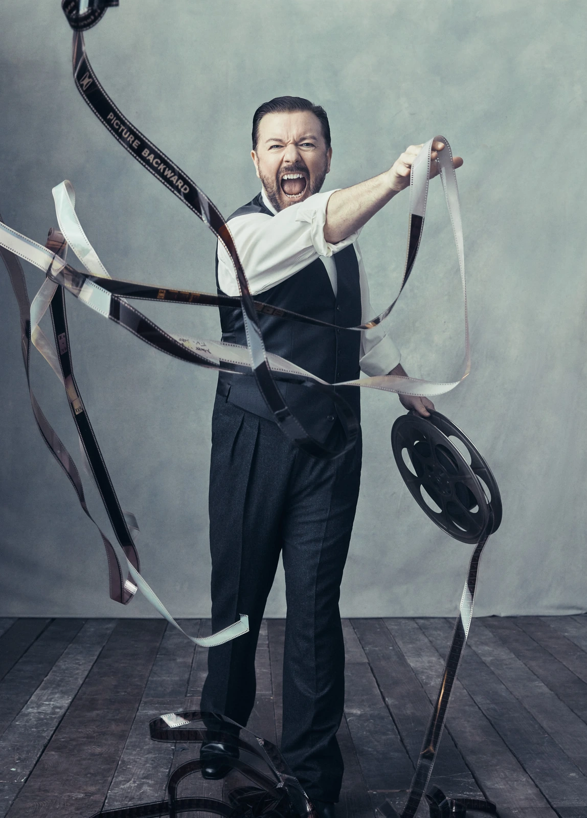Ricky Gervais photographed by Austin Hargrave